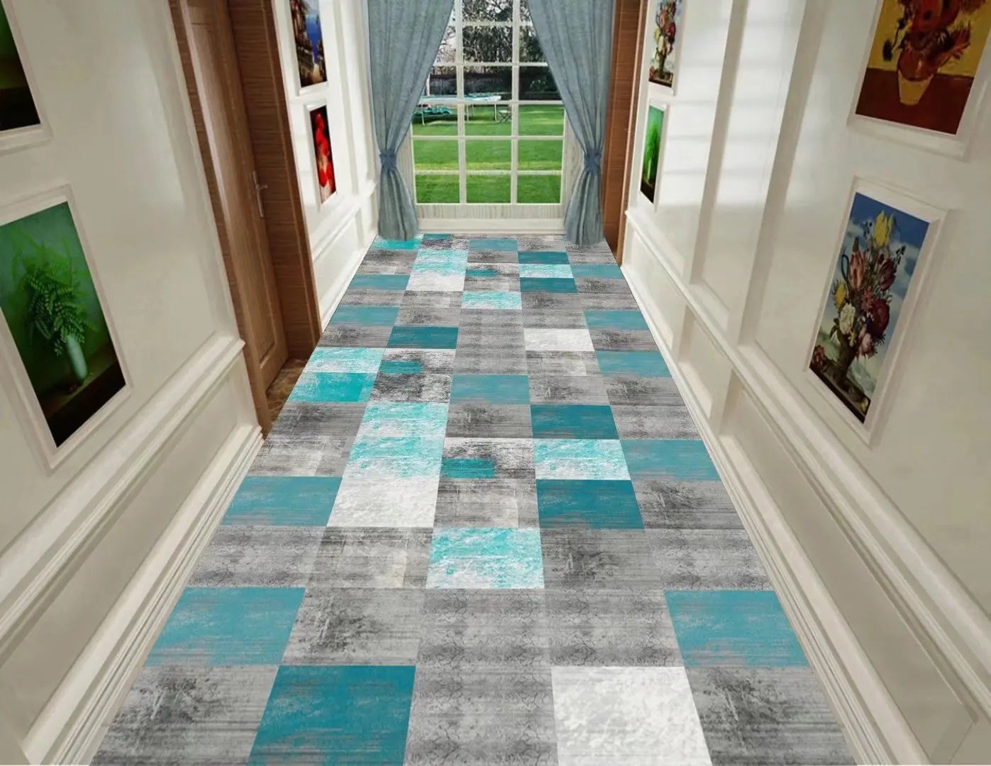 Modern Runner Long Corridor Carpets for Hallway Decoration Home Rug