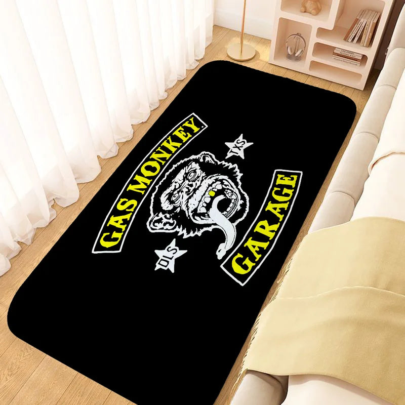 Gas Monkey Kitchen Rugs Doormat Outdoor Mat for Hallway on the Floor