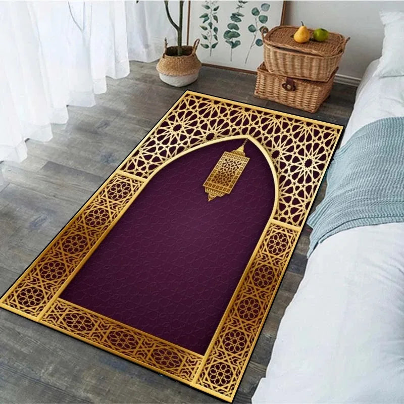 Religious Carpet Turkish Prayer Rug Ramadan for Woman Personalize Mat