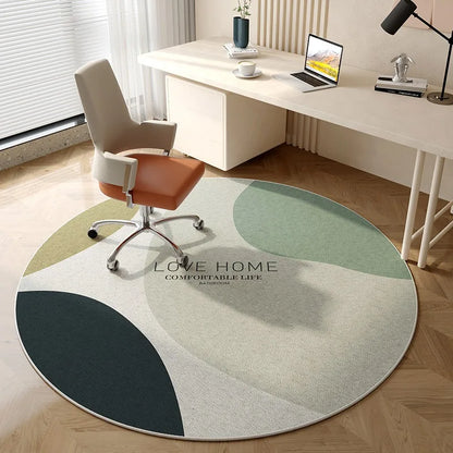 Round Study Carpet Dressing Table Desk Computer Chair Rug