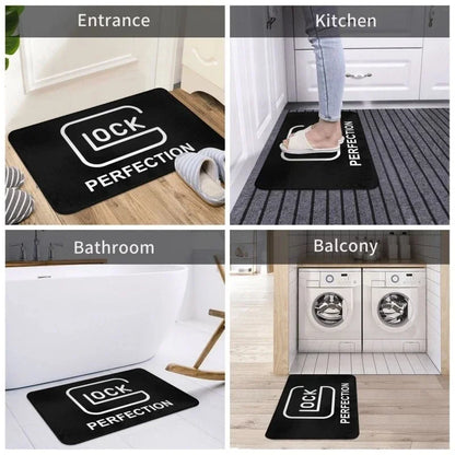 Tactical Glock Shooting Entrance Doormat Corridor Balcony Rug