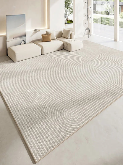 Cream Line Carpet Artistic Creativity Modern Home Decoration Rug