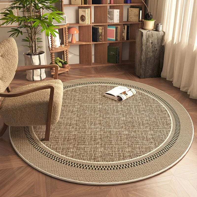 Round Study Carpet Dressing Table Desk Computer Chair Rug