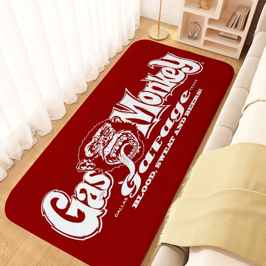 Gas Monkey Kitchen Rugs Doormat Outdoor Mat for Hallway on the Floor