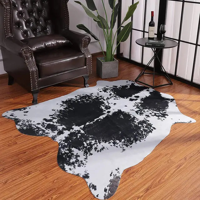 American Style Faux Fur Cowhide Rug