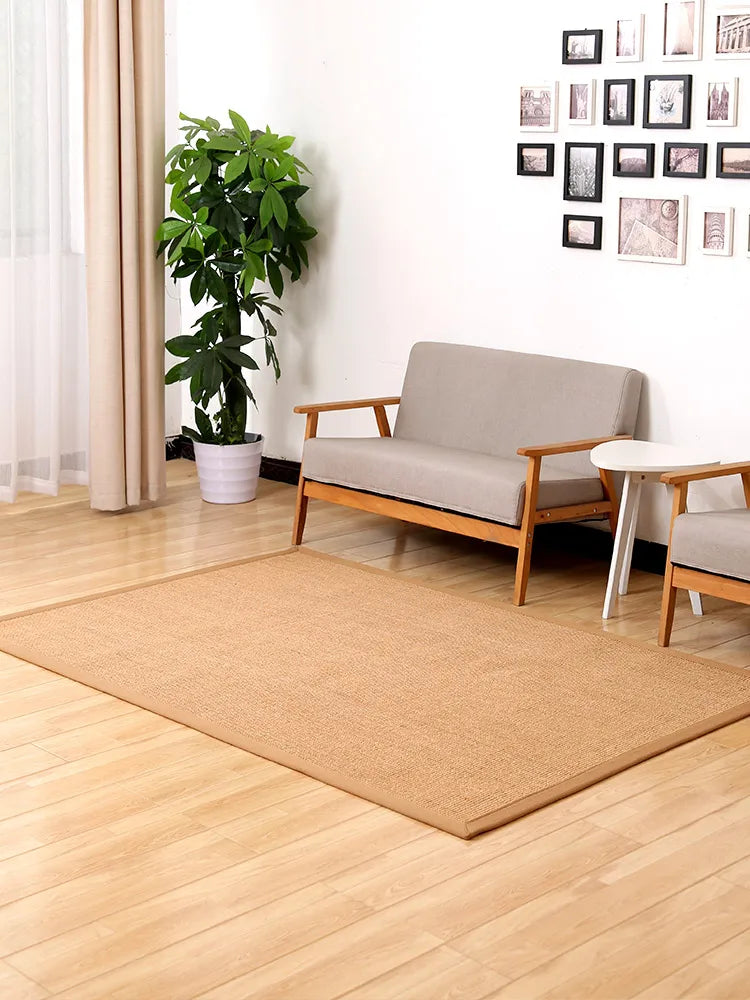 Sisal Woven Rug For Living Room Home Japan Rattan Bedroom Rug