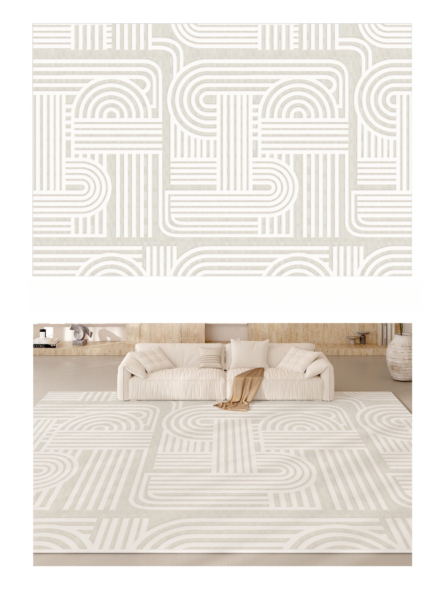 Modern Full-Coverage Plush Carpet – Luxury Bedroom & Living Room Rug