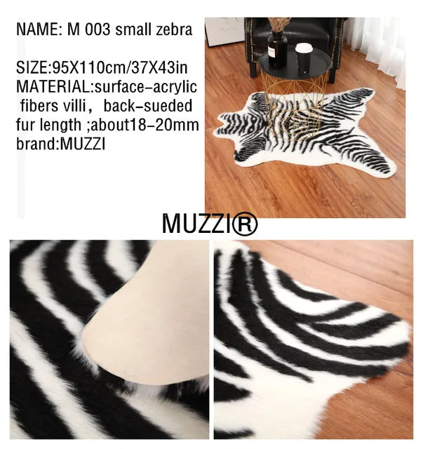 2024 new zebra Cow Leopard Tiger printed Rug