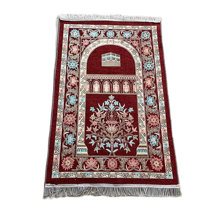 Muslim Carpet Worship Blanket Chenille Middle East Islam Eid Mat