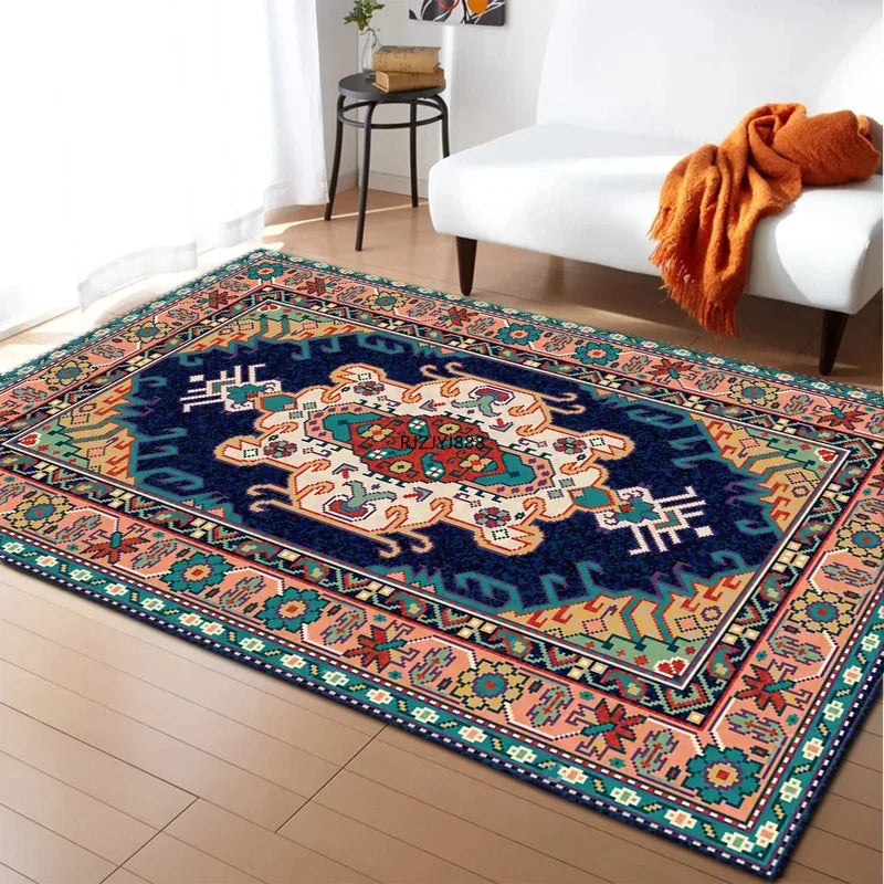 Geometry Pattern Carpet for Living Room Fashion Vintage Rug