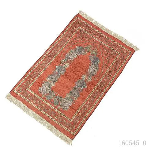 Muslim Worship Mat Prayer Chenille Cotton Islamic Blanket Rug