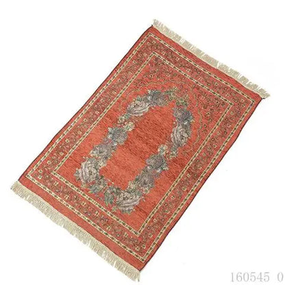 Muslim Worship Mat Prayer Chenille Cotton Islamic Blanket Rug