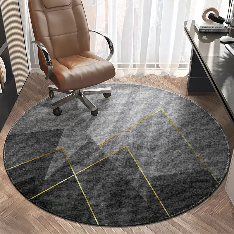 Round Rug Swivel Chair Decor Carpet Sofa Coffee Tables Area Rug