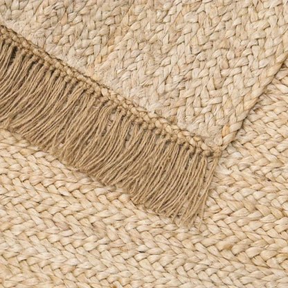 Natural Jute Hand Woven Wear Resistant Durable Tassel Rug