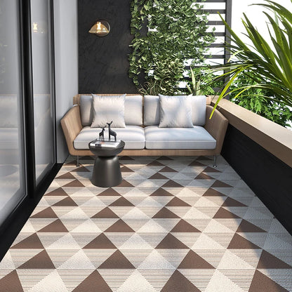 Large-area Outdoor Balcony Rug PVC Leather Oil-proof and Non-slip Rug