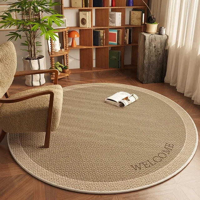 Round Study Carpet Dressing Table Desk Computer Chair Rug