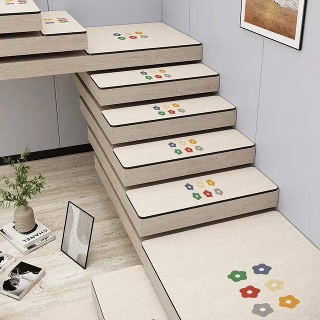 Solid Color Stair Tread Anti Slip Rug