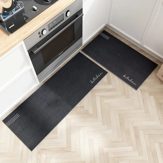 Solid Color Kitchen Floor Mat Waterproof Quick Drying Foot Rug