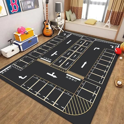 Car Park Children Crawling Carpets for Living Room Decoration Bedroom