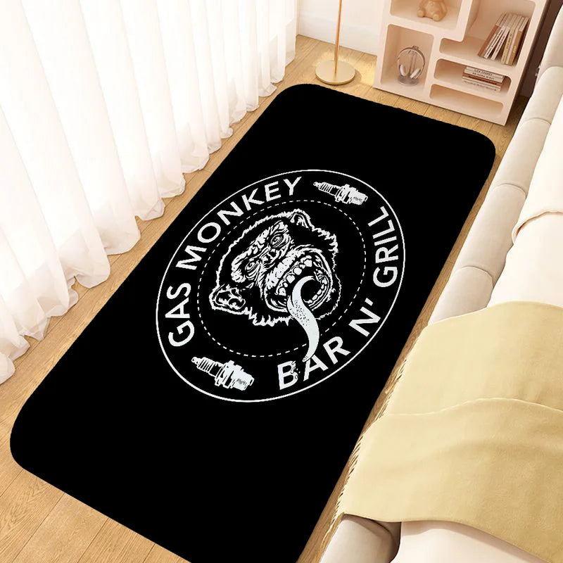 Gas Monkey Kitchen Rugs Doormat Outdoor Mat for Hallway on the Floor