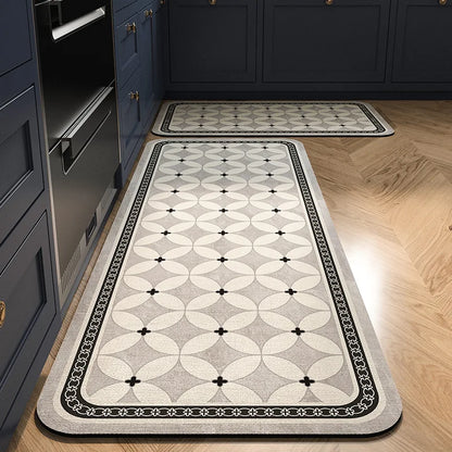 Printed Anti-Slip Kitchen Long Rug Kitchen Water Absorbent Floor Mat