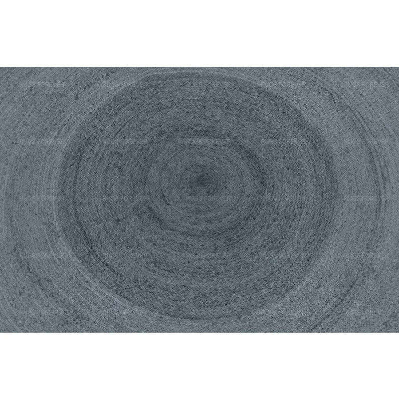 Gray Hand Braided Jute Area Rug Living Room Octagon Rug