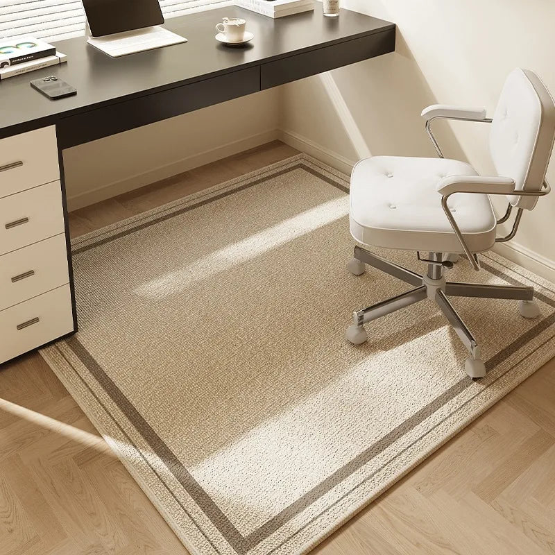 Study Carpet Square Desk Office Chair Minimalist Style Decoration Rug