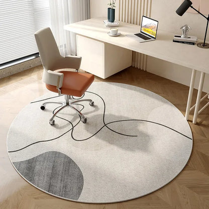 Round Study Carpet Dressing Table Desk Computer Chair Rug