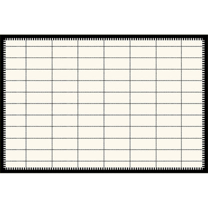 French-Inspired Luxury Rug – Black & White Minimalist Carpet