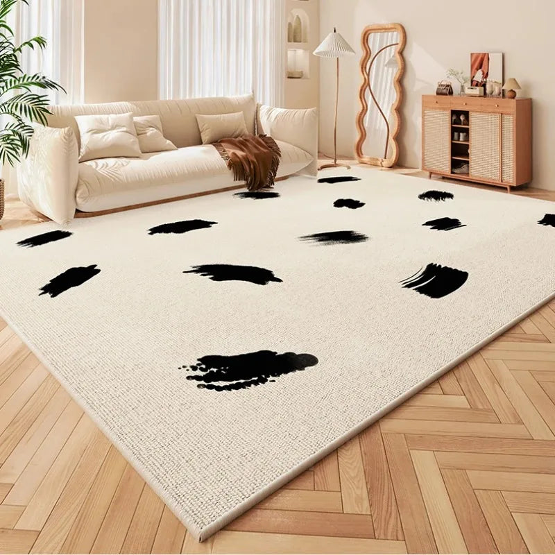 Simplicity Off-white Carpets for Living Room Non-slip Bedroom Rug