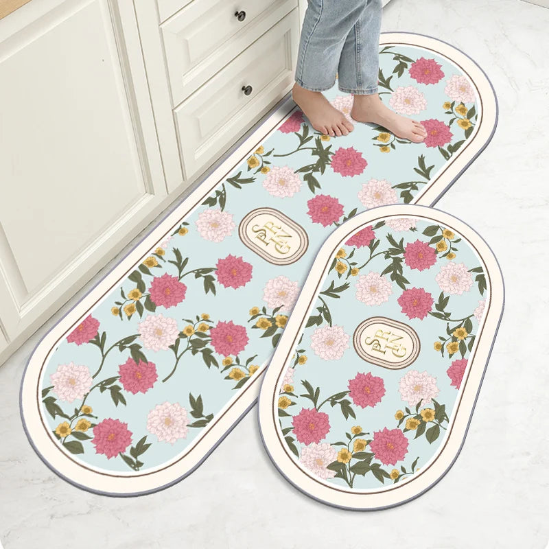 Kitchen Rug Cushioned Anti Fatigue Absorbent  Anti Slip Rug