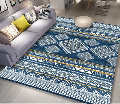 Morocco Tribal Pattern Room Rug Non-Slip Boho Rug