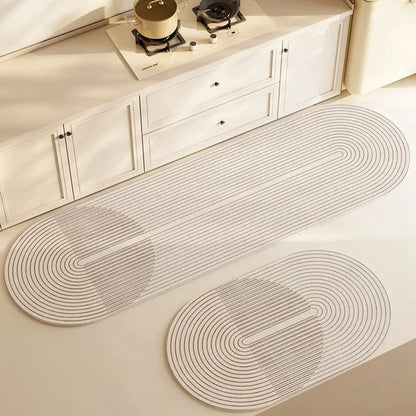 Super Absorbent Kitchen Floor Mat Long Diatomite Kitchen Rug