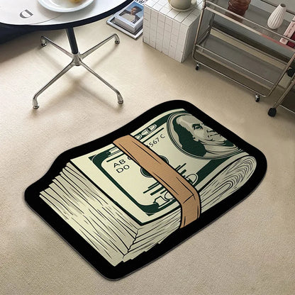 Money Cash Door Mat Creative Bath Mat Livingroom Floor Carpet