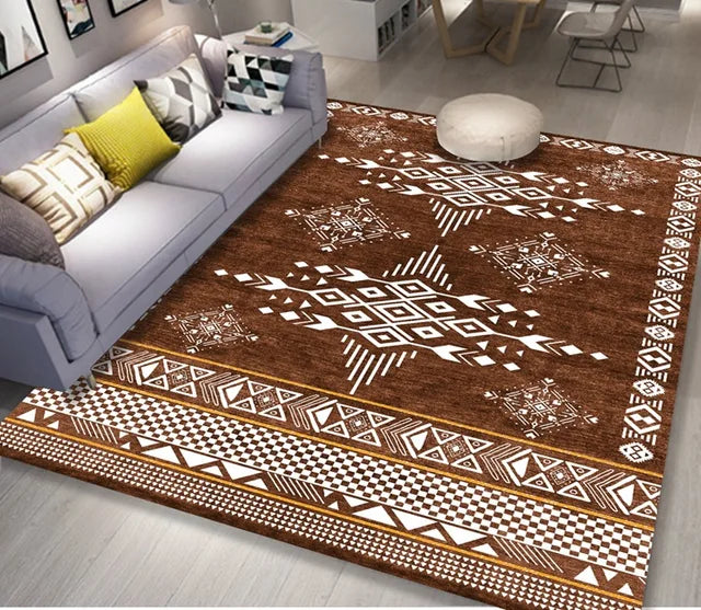 Morocco Tribal Pattern Room Rug Non-Slip Boho Rug