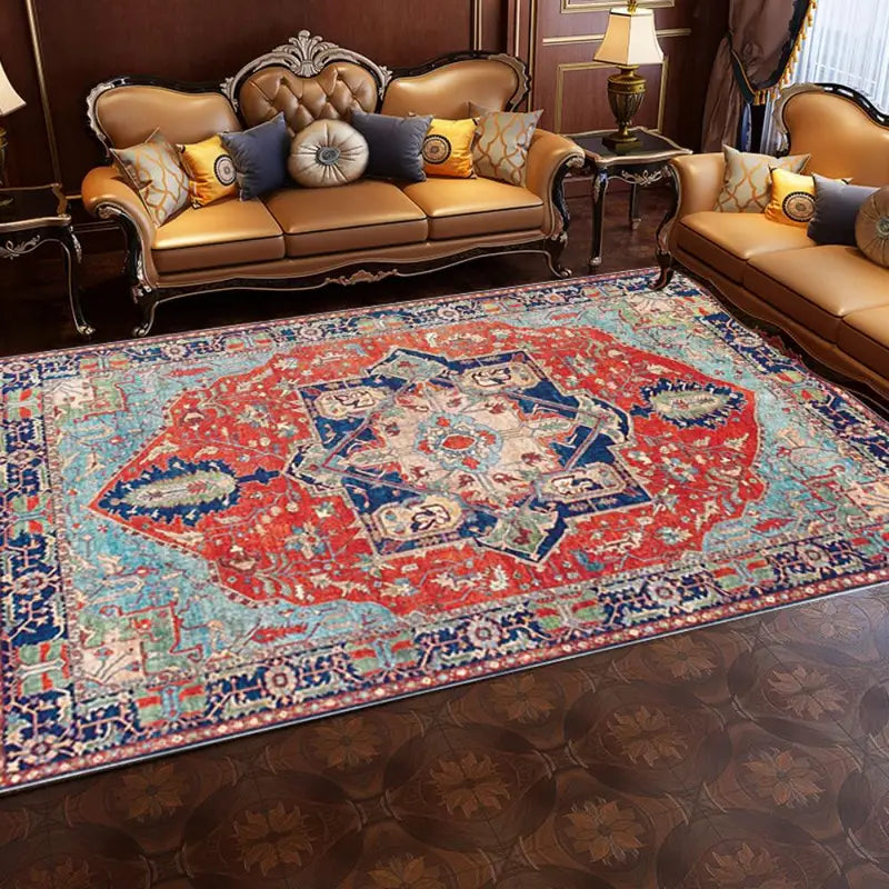 Bohemian Large Size Rug Vintage Living Room Sofa Non-Slip Carpet