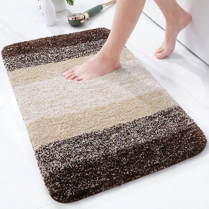 Homaxy Luxury Bathroom Foot Mat Absorbent Microfiber Bath Rug