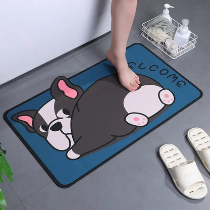 Cartoon Panda Bath Mat Super Absorbent Bathroom Mat