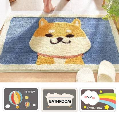 Cute Bathroom Mat Super Absorbent Floor Mat Non-Slip Bath Rug