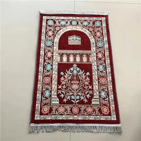 Muslim Carpet Worship Blanket Chenille Middle East Islam Eid Mat