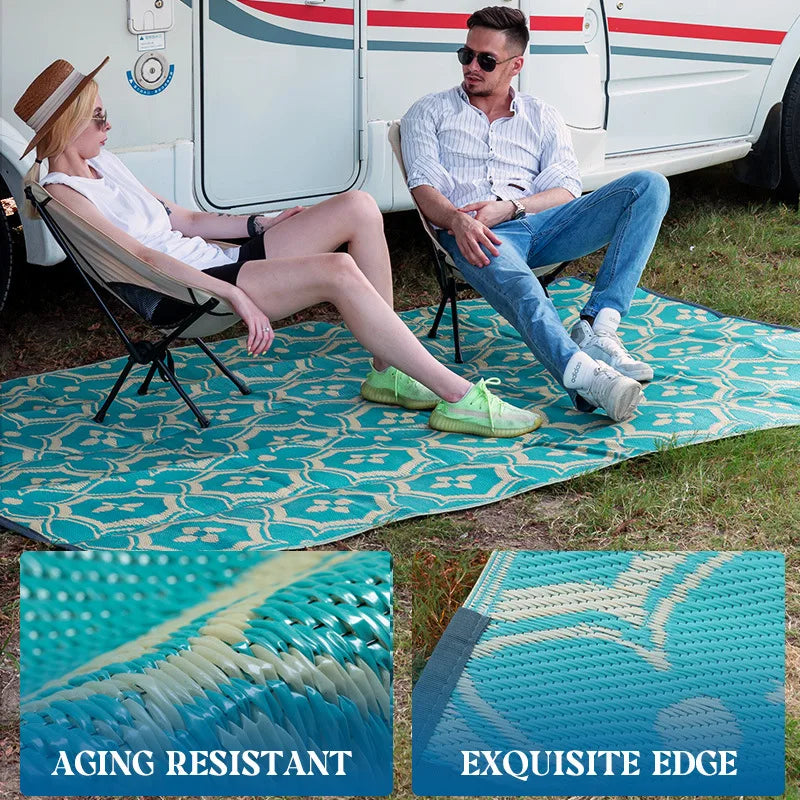 Plastic Straw Picnic Rug Simple Wear-resistant Dust-proof Nordic Rug