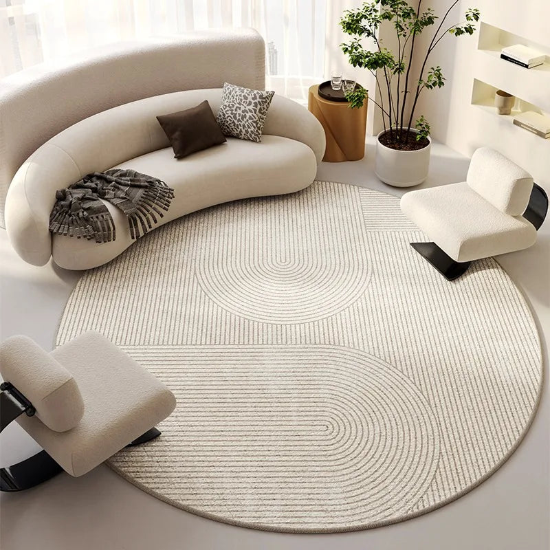 Round Study Carpet Dressing Table Desk Computer Chair Rug