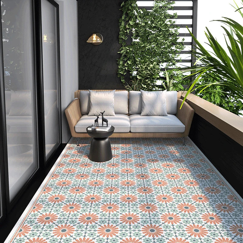 Large-area Outdoor Balcony Rug PVC Leather Oil-proof and Non-slip Rug