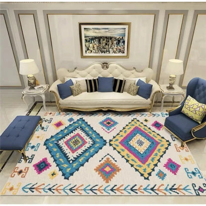 Geometry Pattern Carpet for Living Room Fashion Vintage Rug