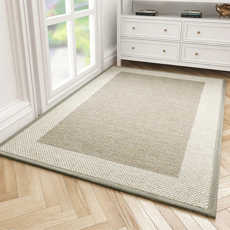 Entry Gold Braided Wire Foot Mat Home Dirt Resistant Polyester Rug