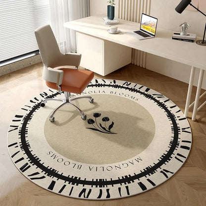 Round Study Carpet Dressing Table Desk Computer Chair Rug