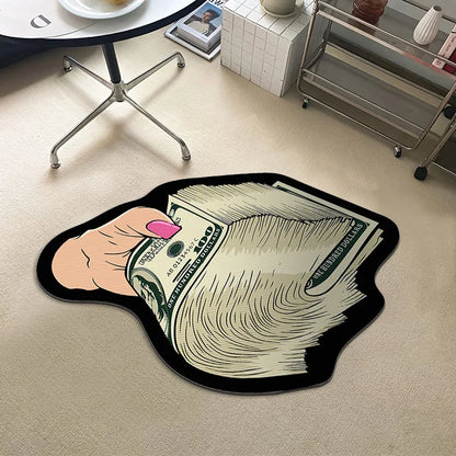 Money Cash Door Mat Creative Bath Mat Livingroom Floor Carpet