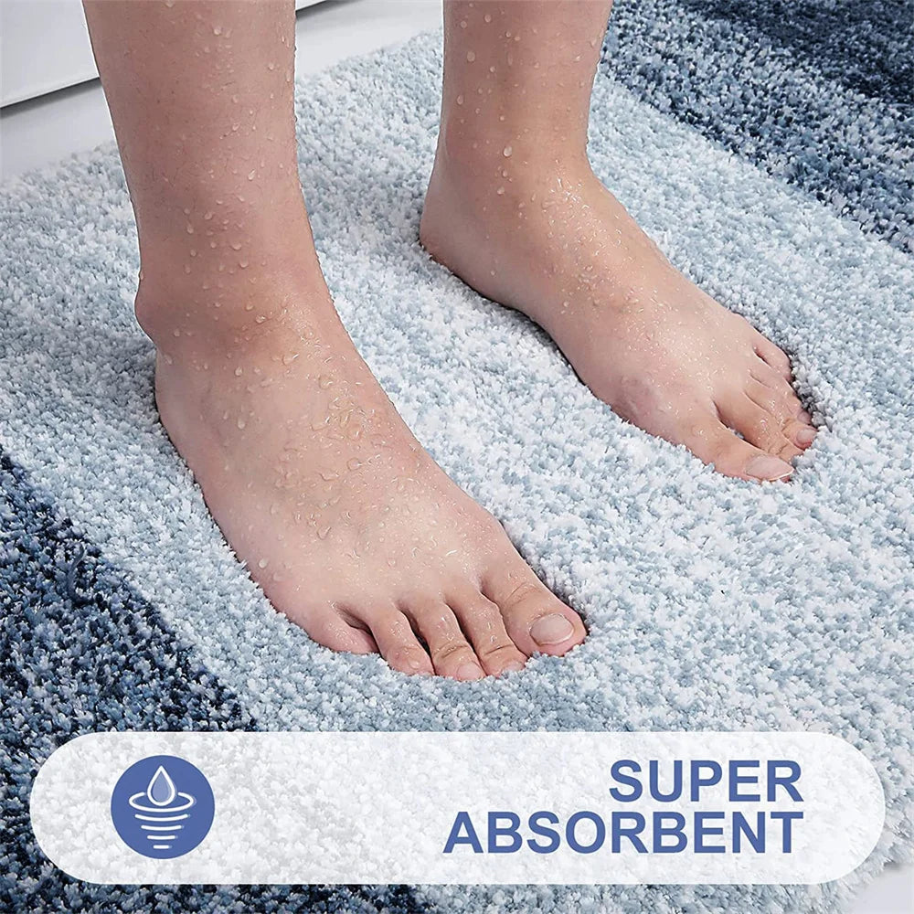 Homaxy Luxury Bathroom Foot Mat Absorbent Microfiber Bath Rug