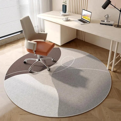 Round Study Carpet Dressing Table Desk Computer Chair Rug