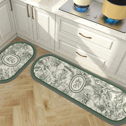 Kitchen Rug Cushioned Anti Fatigue Absorbent  Anti Slip Rug